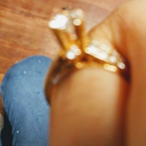 18K yellow gold Engagement Diamond Ring